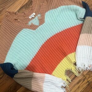 Adorable oversized striped boutique sweater